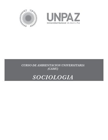 Sociología - Universidad Nacional de Jose C. Paz