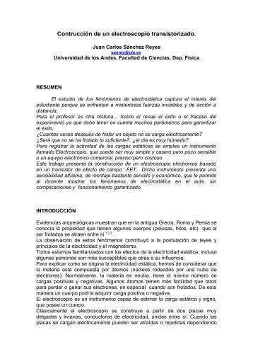 Electroscopio transistorizado - Web del Profesor - Universidad de ...