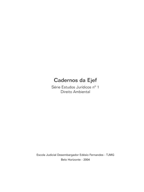 Serie Estudo Juridico.qxd - EJEF - Tribunal de Justiça de Minas Gerais