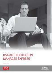 RSA AUTHENTICATION MANAGER EXPRESS