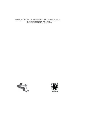 manual para la facilitación de procesos de incidencia política - BVSDE