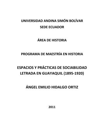 espacios y prácticas de sociabilidad letrada en guayaquil (1895 ...