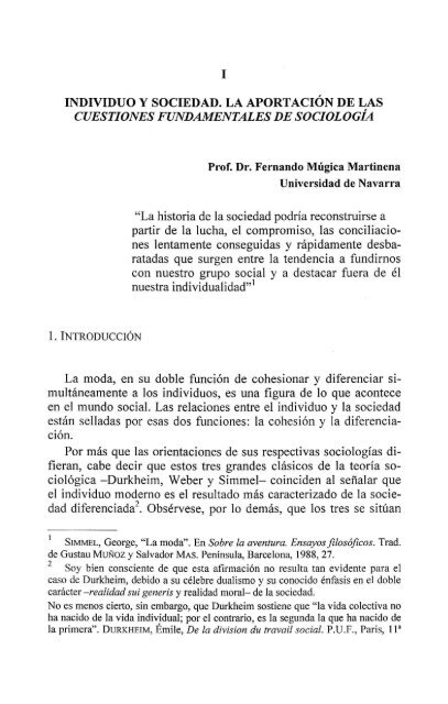 Serie Clasicos Sociologia Vol 09_2003.pdf - Universidad de Navarra