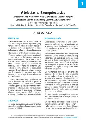 1. Atelectasia. Bronquiectasias - Asociación Española de Pediatría