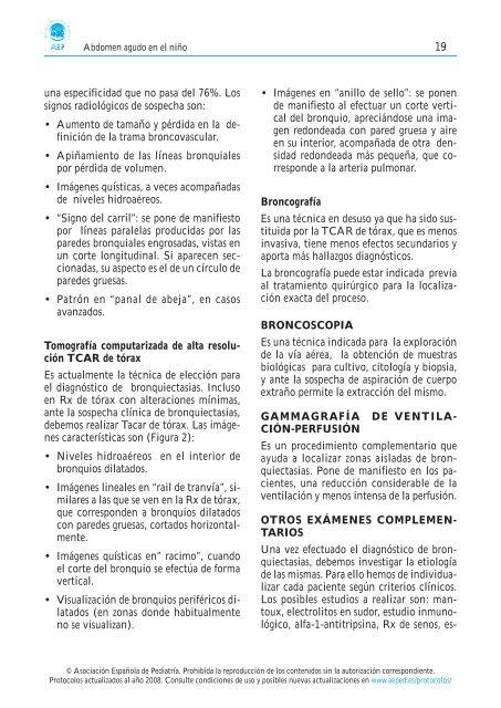 1. Atelectasia. Bronquiectasias - Asociación Española de Pediatría