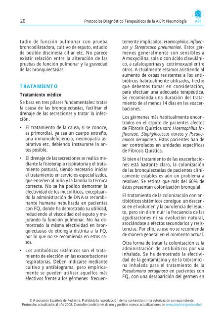 1. Atelectasia. Bronquiectasias - Asociación Española de Pediatría