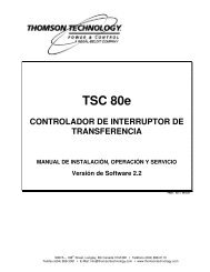 TS840 AUTOMATIC TRANSFER SWITCHES - Thomson Technology