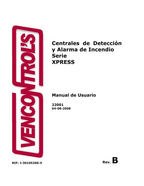 Manual de Usuario Serie XPRESS (22001B) - Vencontrols
