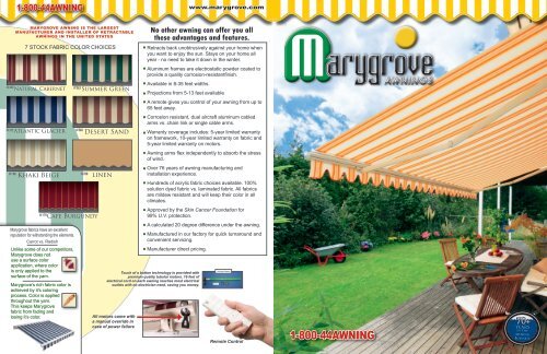 Retractables Brochure - Marygrove Awnings