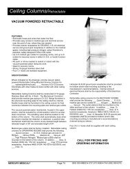 Ceiling Columns/Retractable - Mercury Medical