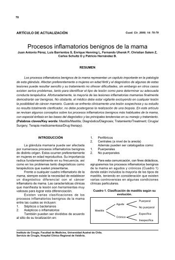 Procesos inflamatorios benignos de la mama - Universidad Austral ...