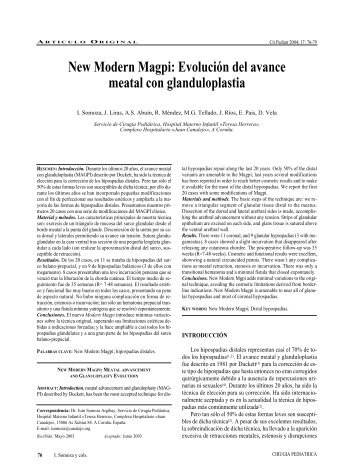New Modern Magpi: Evolución del avance meatal con glanduloplastia