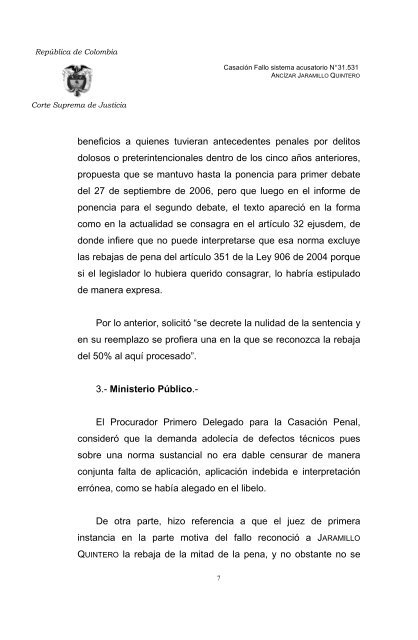 Sentencia sobre estupefacientes - Semana.com