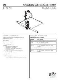 Retractable Lighting Position (RLP) ETC