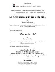 La definición científica de la vida - Electroneurobiología