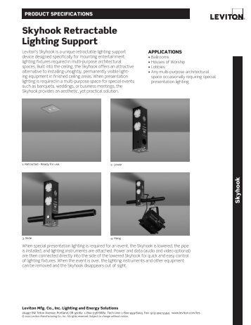 Skyhook Retractable Lighting Support - Leviton