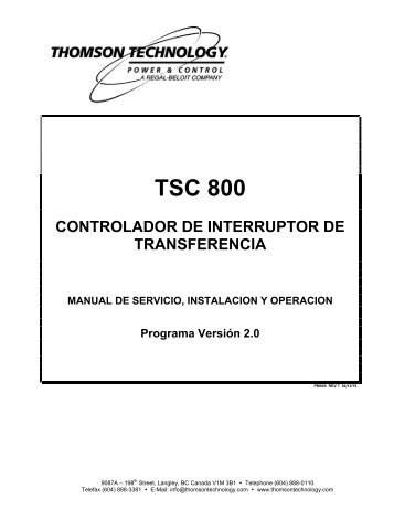 TSC 800 - Thomson Technology