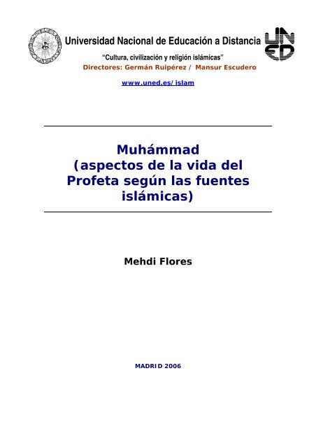 Muhámmad (aspectos de la vida del Profeta según las ... - Webislam
