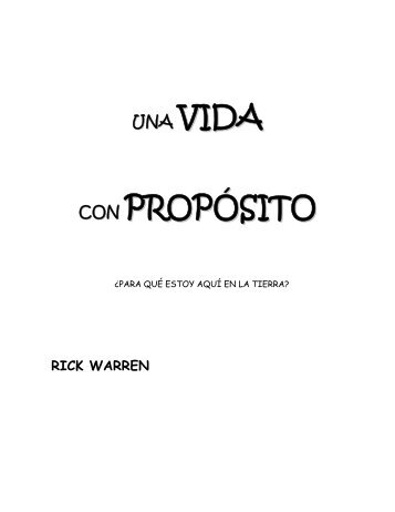 VIDA PROPOSITO PDF LIBRO vida proposito pdf libro: