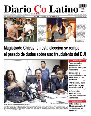 Magistrado Chicas: en esta elección se rompe el ... - Diario Colatino