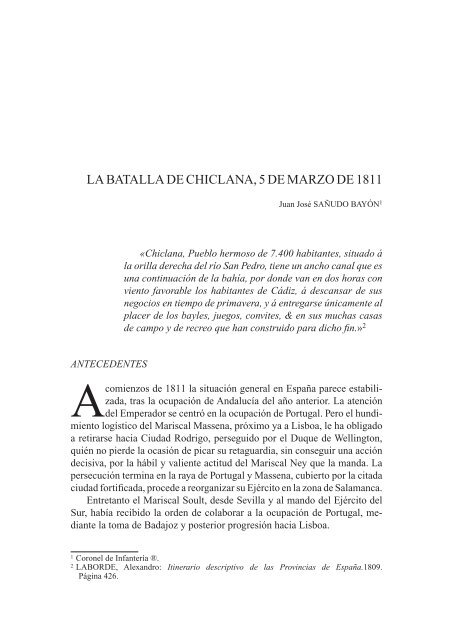 guerra de la independencia. operaciones en el suroeste 1810-1811