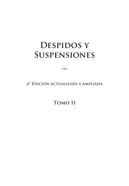 Despidos y Suspensiones - La Ley