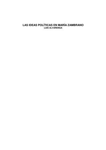 LAS IDEAS POLÍTICAS EN MARÍA ZAMBRANO - Universidad ...