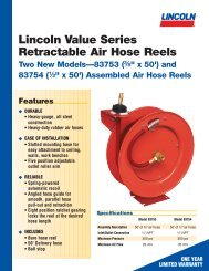 Lincoln Value Series Retractable Air Hose Reels - Lincoln Industrial