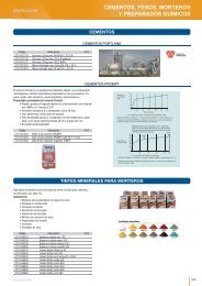 cementos, yesos, morteros y preparados químicos - Dicona