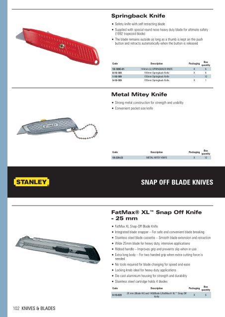 Fixed Blade Knives Retractable Blade Knives ... - AlMahroos.com