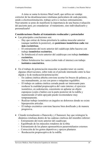 Condropatía Rotuliana - JR Malvar - Fisioterapia Deportiva