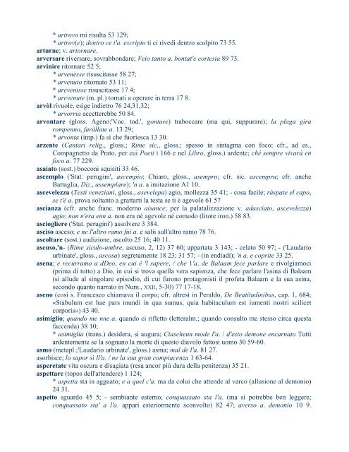 Glossario di Jacopone da Todi - Classici Italiani