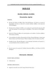 IGLESIA. BIZKAIA. ELEIZEA Documentos. Agiriak - Diócesis de Bilbao