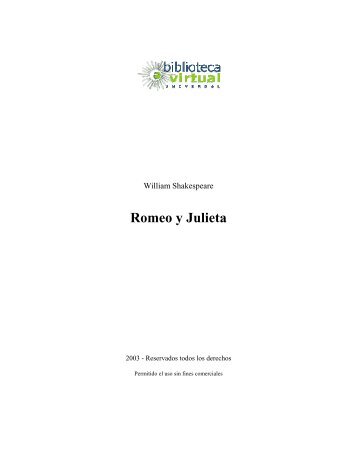 Romeo y Julieta - Biblioteca Virtual Universal