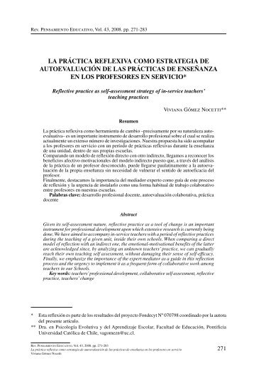 LA PRÁCTICA REFLEXIVA COMO ESTRATEGIA DE ...