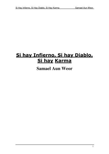 Si hay Infierno, Si hay Diablo, Si hay Karma Samael Aun ... - ACEGAP