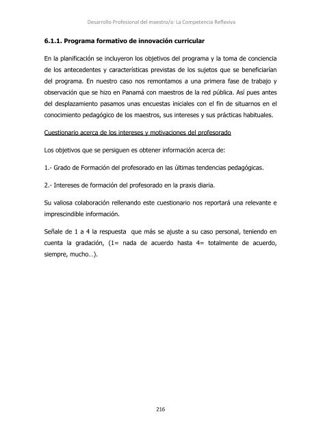 Desarrollo profesional del maestro La ... - Practica Reflexiva