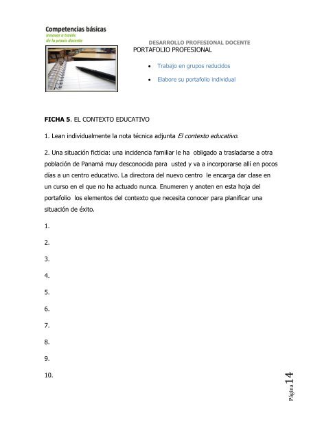 Desarrollo profesional del maestro La ... - Practica Reflexiva