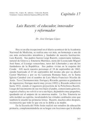 Luis Razetti: el educador, innovador y reformador - Academia ...