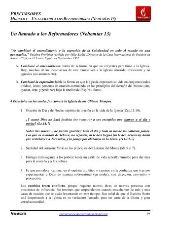 Un llamado a los Reformadores (Nehemías 13)