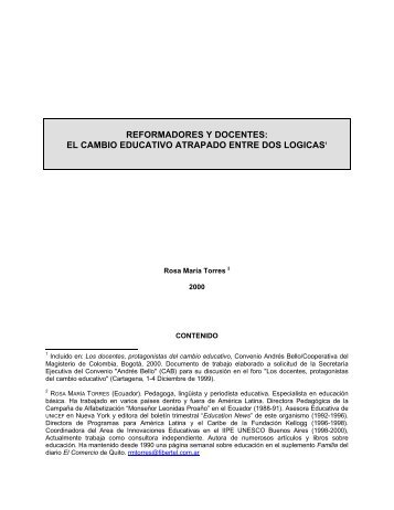reformadores y docentes: el cambio educativo atrapado entre ... - OEI