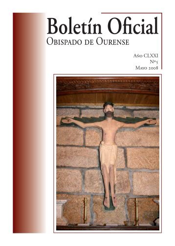 Boletín Oficial del Obispado de Ourense - Mayo 2008 - Diocese de ...