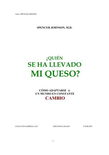 "Quién se llevó mi Queso" en PDF