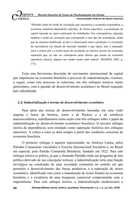 Industrialização dependente e teorias do desenvolvimento na ...