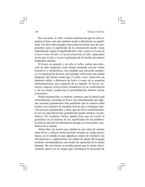 La relación entre semántica y sintaxis desde la perspectiva ... - SciELO