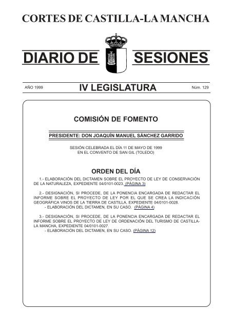 Diario de Sesiones Comisiones núm. 129 - Cortes de Castilla-La ...