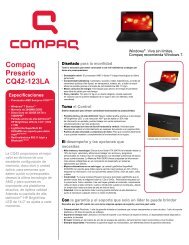 Compaq Presario Data Sheet CQ42-123LA