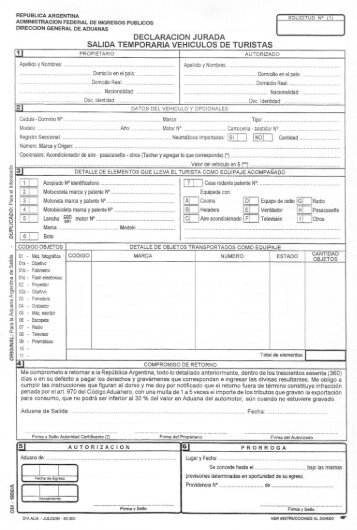 Formulario OM-1856 A - Afip