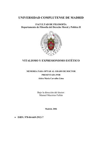 Vitalismo y expresionismo estético - Biblioteca de la Universidad ...