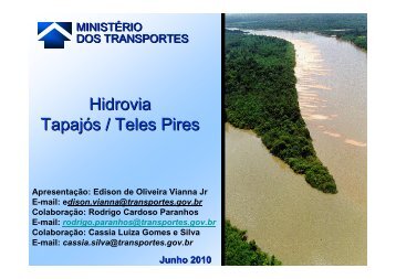 Hidrovia Tapajós Teles Pires - Apresentação CT Mapa